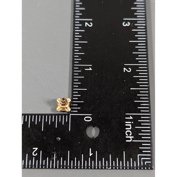 Vintage Purple Rhinestone Faux Amethyst Gold Tone Earrings Birhtstone - Picture 7 of 7